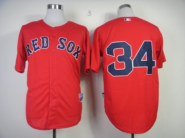 Men Boston Red Sox #34 Ortiz Red MLB Jerseys->boston red sox->MLB Jersey